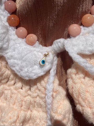 Pet collar "YVONNE" Rhodonite